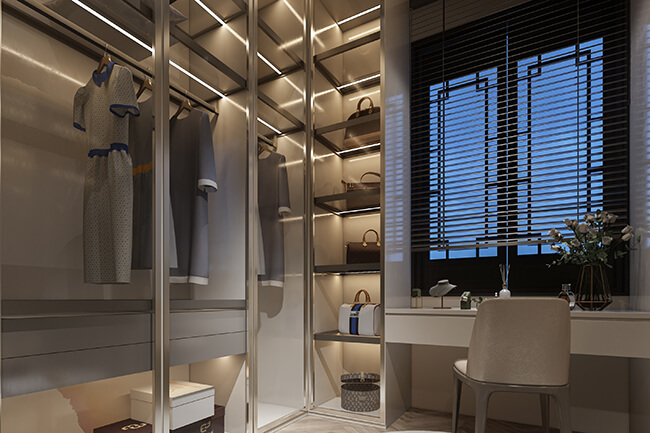 Dressing room wardrobe design by Innovation RAC